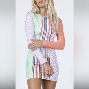 Princess Polly never the Same multicolored patchwork Pattern dress